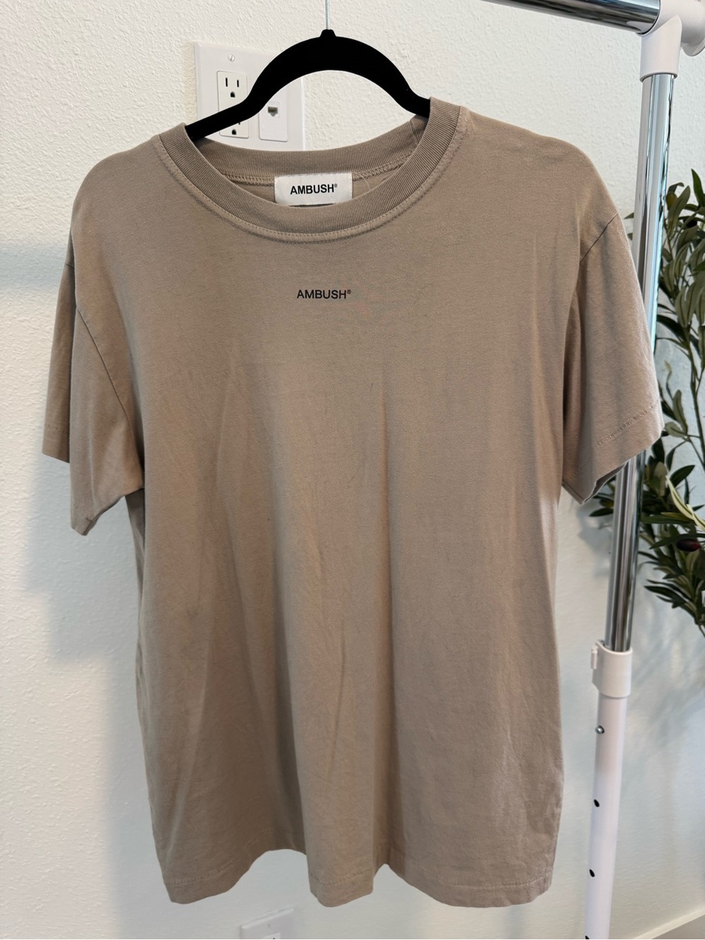 Ambush Short Sleeve T-Shirt in Taupe